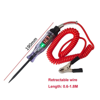 Testeur de circuit de tension CC 6V 12V 24V pour voiture et camion, affichage numérique, sonde longue, stylo testeur, ampoule, outils de diagnostic automobile, réparation auto