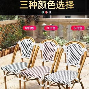 Café francés, tienda de postres, mesa y silla al aire libre, combinación Retro B & B, Bar, restaurante, mesa de comedor, mesa redonda cuadrada de mármol - Product Image 5