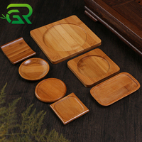 Ustensiles à café et thé en bambou naturel, sous-verre en bois, Logo personnalisé, vente en gros, Restaurant, hôtel
