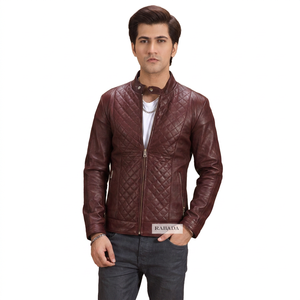 Chaqueta de Cuero Genuino para Mujer, Chaqueta de Motociclista Ajustada de Piel de Oveja Real, Personalizada y de Lujo, Forro 100% Poliéster, Cuero Original - Product Image 1