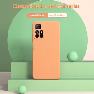 Redmi Note <span class=keywords><strong>11</strong></span> Protecteur d'objectif tout compris Rubik's Cube Style <span class=keywords><strong>coque</strong></span> en silicone liquide <span class=keywords><strong>coque</strong></span> souple TPU tout pour <span class=keywords><strong>iPhone</strong></span> couleur rouge Redmi - Product Image 2