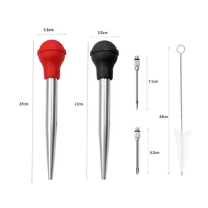 Nuove Idee Prodotto 2026: Set Iniettore per Carne in Acciaio Inox per Casa e Cucina, Set Iniettore per Marinatura, Set Baster per Tacchino - Product Image 1