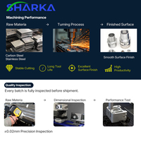 Fraise à queue longue en carbure SHARKA, fraises de défonceuse, micro-fraise D0.2 0.4 0.6 0.7 0.8 0.9mm, outils de coupe pour tour CNC