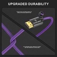 Câbles Alvin 8K 2.1 Micro vers Micro (Câble Tressé Violet) pour Atomos Ninja V 8K 60Hz/4K 60Hz