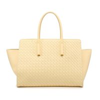 Tas Tote Anyaman Tangan Baru 2026 Kapasitas Besar untuk Bisnis dan Perjalanan, Tas Selempang Bahu dengan Dua Tali dan Ritsleting yang Elegan