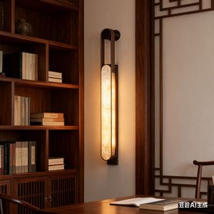 Minimalist Modern LED <b>Wall</b> Lamp Natural Marble Design For Corridor Living Room Restaurant Interior <b>Lighting</b> - Product Image 2