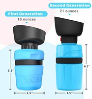 Bouteille d'eau pliable pour animaux de compagnie, bol de voyage personnalisé pour chiens, pratique sans BPA, abreuvoir à l'extérieur