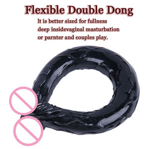 Realistische <span class=keywords><strong>U</strong></span>-Form Doppel köpfiger <span class=keywords><strong>Dildo</strong></span> Erwachsene Mastur bator Silikon Dildos, Riesige Lesben <span class=keywords><strong>Dildo</strong></span> Orgasmus Spielzeug - Product Image 3