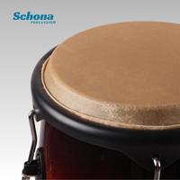 Latin Conga Drum Set 10 Inch 11 Inch with a Stand, Solid Wood Body Natural Cowhide Hand Drum for Bar Stage Performance