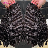 Extensions de cheveux humains bouclés birmans de qualité supérieure, pré-séparées, à boucles invisibles, pour femmes noires