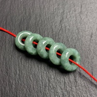 Perles rondes en jadéite naturelle, grandes perles à trou pour la fabrication de bracelets et colliers DIY, accessoires en gros
