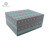 Boîte à tiroir double couche personnalisée avec poignée en ruban pour emballage cadeau de luxe