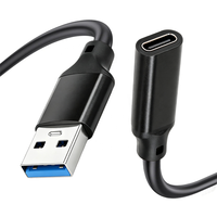 Cable USB C Hembra a USB Macho, 10Gbps 3A 1M, Cable Convertidor Extensor USB 3.0 Tipo A Macho a Tipo C Hembra para Disco U, PC