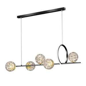 New Design Island Canopy Ball Glass Acrylic LED Pendant Light Star for Dining Bar Study Pendant Lamp