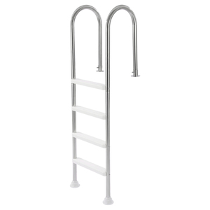 Échelle de <span class=keywords><strong>piscine</strong></span> en acier inoxydable à 4 marches avec 2 mains courantes, capacité de charge de 265 lb pour <span class=keywords><strong>piscine</strong></span> à plancher de 54 pouces - Product Image 5