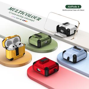 Funda Protectora para Auriculares TPU+PC Resistente a Golpes con Cierre Magnético, Clip Mosquetón, Cubierta Antiarañazos y Soporte Oculto para Teléfono para <span class=keywords><strong>Airpods</strong></span> Pro1/Pro 2 - Product Image 5