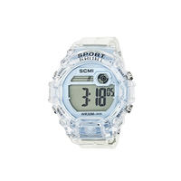 Transparent et mignon couleur correspondant étudiant jeunesse étanche veilleuse multi fonctionnel sport montre électronique