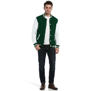 Custom Designed <b>Men's</b> Casual Vintage <b>Baseball</b> <b>Jacket</b> Canvas Fabric Winter Leather Sleeves Chenille Patch Embroidery College Wear - Product Image 1