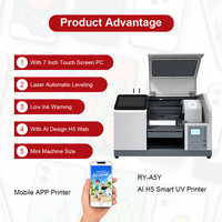 Impresora UV Plana Inteligente H5 de Escritorio, Altamente Recomendada, para Uso Comercial y Doméstico, Máquina de Impresión Controlada por Aplicación Móvil