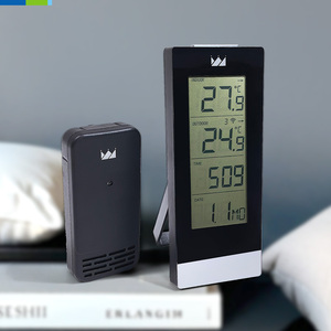 Kỹ thuật số <span class=keywords><strong>LCD</strong></span> Trạm thời tiết với ngoài trời cảm biến nhựa ẩm kế & nhiệt kế cho hộ gia đình sử dụng - Product Image 2