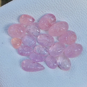 Cabujones de morganita Rosa natural, mezcla de formas talladas a mano, piedras preciosas Pastel suaves para la fabricación de joyas - Product Image 2