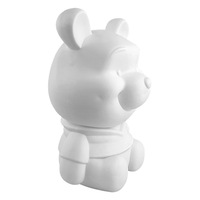 Tirelire Poupée Ours Violent Blanc Géant à Personnaliser, Style Dessin Animé, Peinte à la Main, Jouet pour Enfants, Vente en Gros