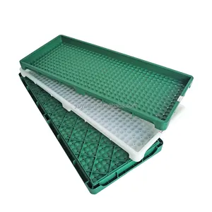Invernadero Flat Paddy Tray Plántulas de arroz Blanco Verde Negro Azul Colores Plástico Vivero Paddy Transplanter Tray - Product Image 1