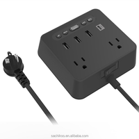 3-Pin US-Standard-Stecker Wasserdichter Wiederaufladbarer Batteriebetriebener Multifunktions-LED-Wecker mit Berührungssensor für Hotel und Haushalt