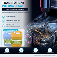 Composé de scellement électronique transparent à base d'époxy 2:1, durcissement rapide, haute dureté, liaison forte, résine bicomposante pour encapsulation