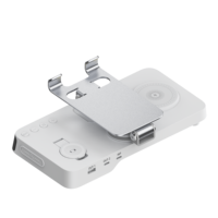 Station de charge sans fil magnétique 7-en-1 avec support pliable, veilleuse LED, réveil, charge rapide et sorties USB