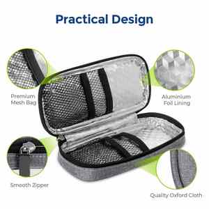 Sac isotherme pour médicaments diabétiques, pour stylos à insuline et rangement des fournitures diabétiques, compact pour la vie quotidienne et les voyages - Product Image 4