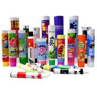 Tube d'emballage en aluminium-plastique laminé pour chewing-gum, 12,7-35 mm, avec bouchon à vis, impression UV, personnalisation du logo