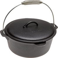 Casserole en fonte 9QT pour le camping en plein air, cuisson au feu de bois, barbecue, cuisinière à bois de haute qualité pour l'extérieur