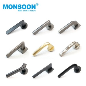 Poignée de porte en bois, poignée à levier en alliage de zinc et de laiton, poignée de porte dorée de luxe pour porte en bois, chambre à coucher - Product Image 4