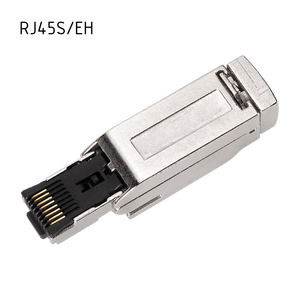 Штепсельный разъем <span class=keywords><strong>RJ45</strong></span> без инструментов, Разъем Cat5/Cat5E/Cat6A Ethernet, металлический корпус, прямой штекер, 4/8 штифты IEC - Product Image 1