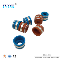 IVOK 16PCS Set Seal Katup Oli OEM RE515329/RE31617 Bahan FKM ACM Seal Batang Katup Cocok untuk JohnDere Seri 300