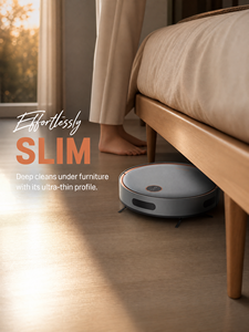 QF403 Strong Suction HEPA Home Garage Use 2-in-1 Robot Vacuum Cleaner Wet/Dry <b>Mopping</b> Battery - Product Image 6