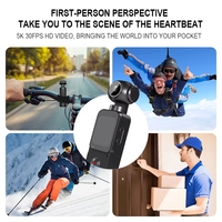 Caméra d'action de poche 4K HD 270 °   Mini caméra rotative Wifi pour vlog 1,69''