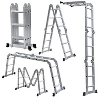 10 ans de vente d'usine EN 131 échelle en aluminium pliable multifonctionnelle moderne autoportante pour escalier de supermarché domestique