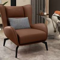 Fauteuil lounge convertible moderne à dossier haut en tissu imprimé tigre, capitonné, style Wabi-Sabi, pour salon et maison