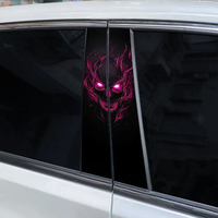Autocollants décoratifs 3D en vinyle auto-adhésif pour vitres de voiture, piliers de portières, et autocollants personnalisés pour piliers B de voiture