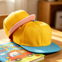 Gorra Unisex de Algodón para Niños, con Visera Plana, Ajustable, para Uniforme Escolar, Uso Diario, Juegos al Aire Libre, OEM