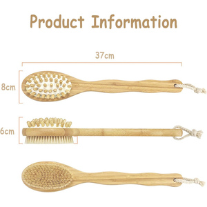 Brosse exfoliante en sisal 100 % naturelle et végane, manche en bambou, pour douche et bain à sec, vente en gros usine - Product Image 4