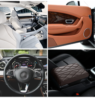 0.6mm Carbon Spunlace Backing Pu Car Leather Material, Vente à chaud Faux cuir résistant à l'abrasion pour volant