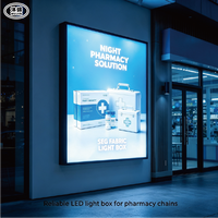 Boîte à lumière LED ultra-mince en aluminium pour vitrine extérieure, design étanche pour merchandising visuel en magasin