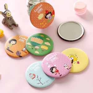 Espejo de maquillaje portátil, mini espejo redondo ultrafino con marco de metal y lente de aluminio, paquete de 30 estilos aleatorios para mujeres, estudiantes, regalo - Product Image 2