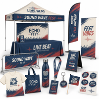 Paquete de Exhibición Personalizado para Eventos con Carpa Plegable, Banner, Cubierta para Mesa, Bandera para Festival, Stand de Patrocinador, Promoción