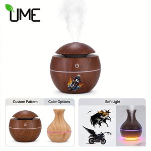 Difusor de Aroma de Aceite Esencial con Diseño de Madera, Humidificador Portátil con Logotipo Personalizado para Decoración del Hogar y Regalos Corporativos - Product Image 2