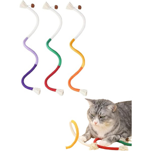 Jouets interactifs pour animaux de compagnie : Corde à mordiller pour chat, bâton à mâcher, jouet d'auto-entretenissement, soulage l'ennui, jouet de stimulation pour chat en corde de coton - Product Image 1