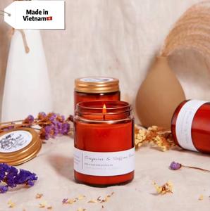 Bougie en cire de soja faite à la main avec un design unique de fleurs Décoration de maison de luxe et cadeau de vacances du Nouvel An chinois Nouveau produit - Product Image 1